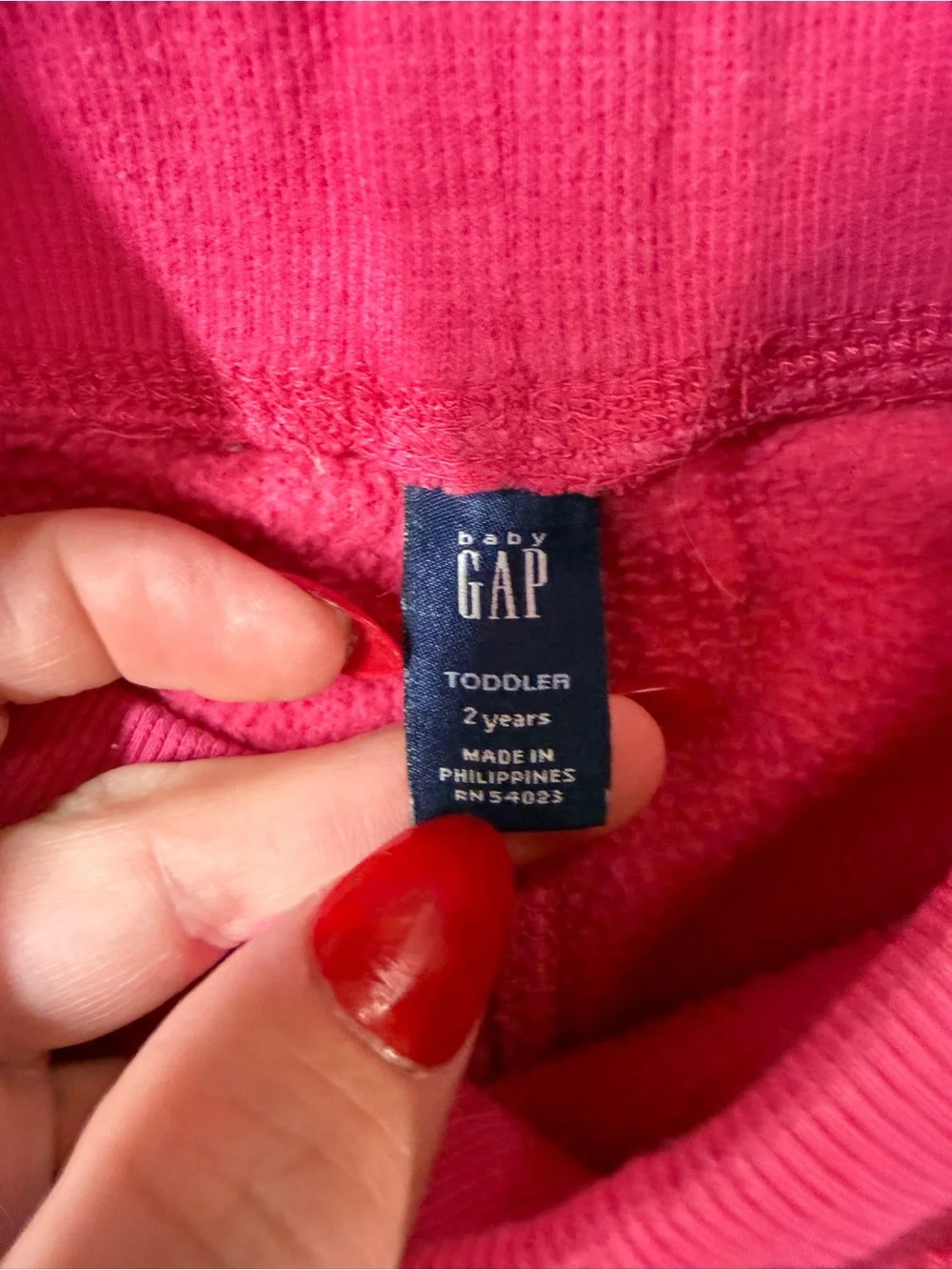 Baby Gap Pink Fleece Heart Sweatpants